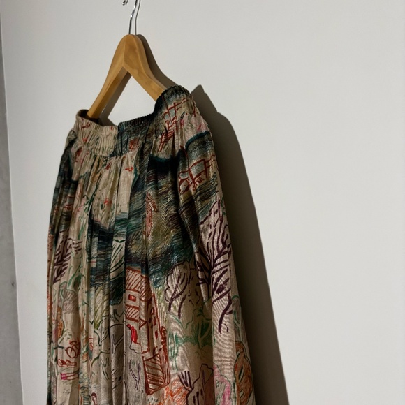 NWOT Runaway Bicycle Cara Silk Skirt, Printed - Raw Silk - Picture 15 of 16